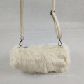 factory wholesale woman's rabbit fur hand warmer shoulder muff bag